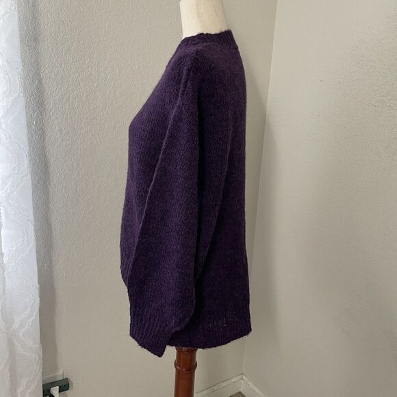 Stitchfix RD Style Womens Small Plum Purple Sweater Tulip Hem Crew Neck NWOT - Picture 4 of 7